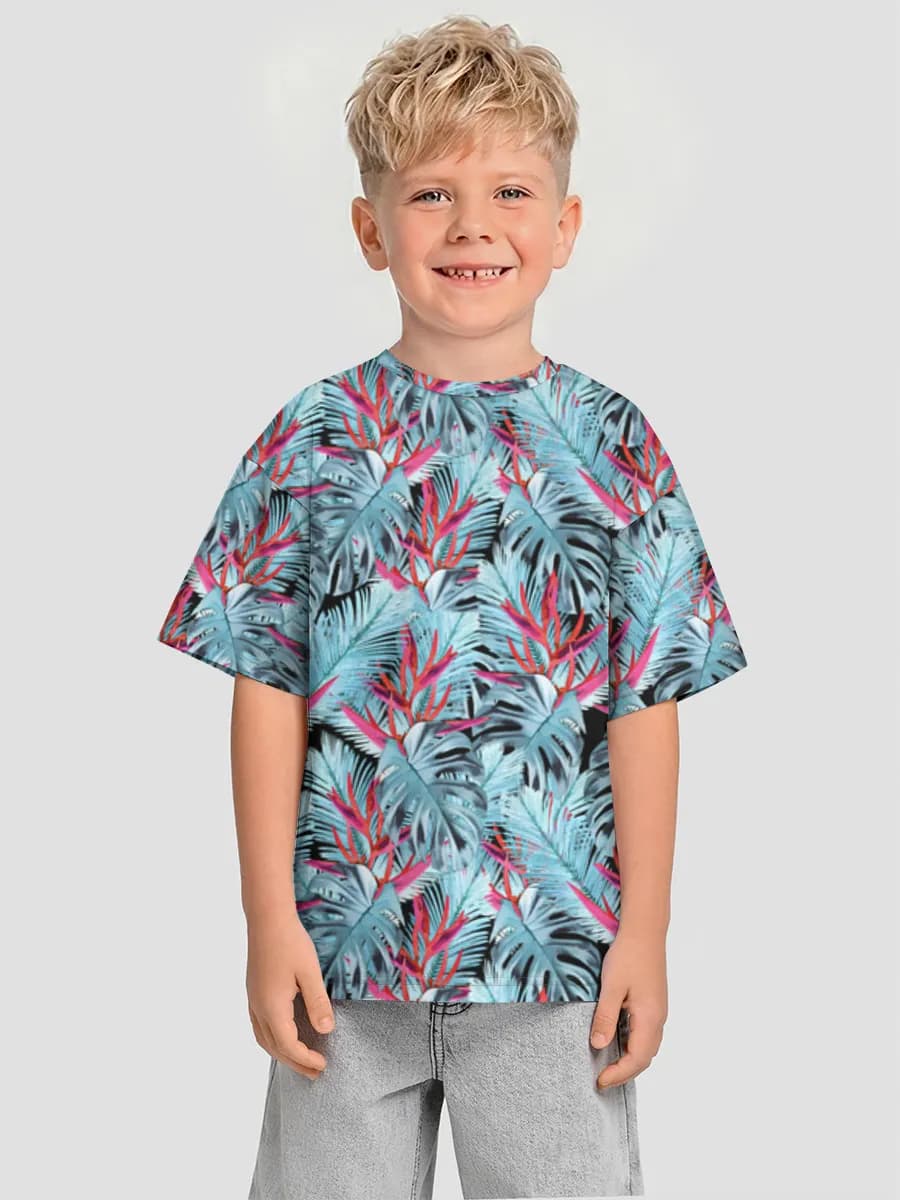 Tropical Monstera And Palms