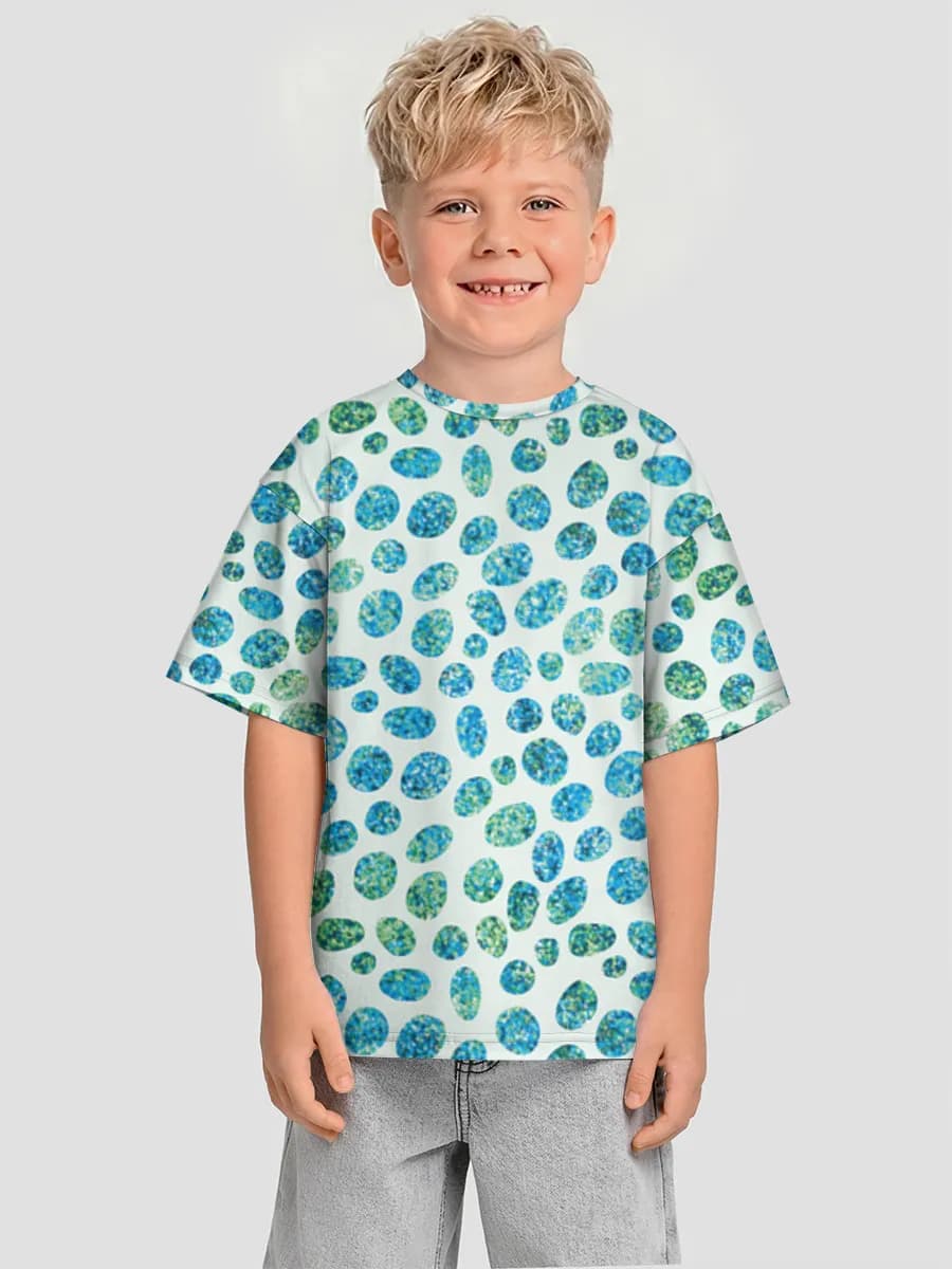 Blue Green Terrazzo Dots