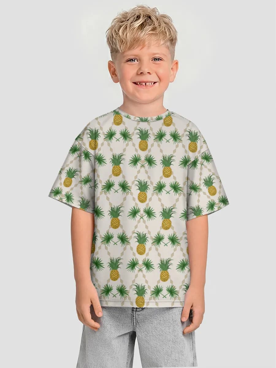 Tropical Pineapple Palm Print