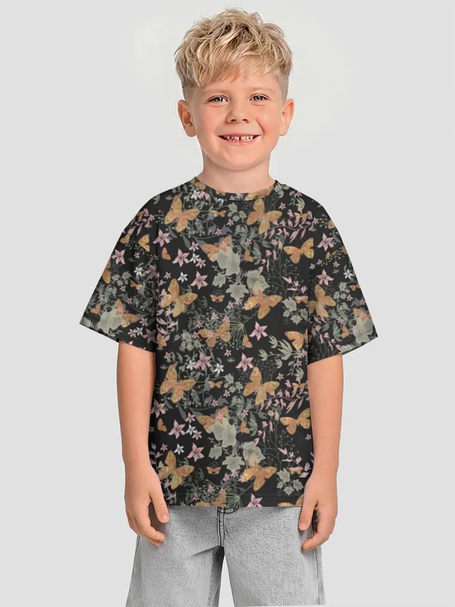 Butterflies In Dark Florals