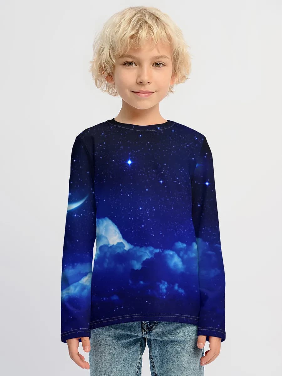 Crescent Moon Starry Sky