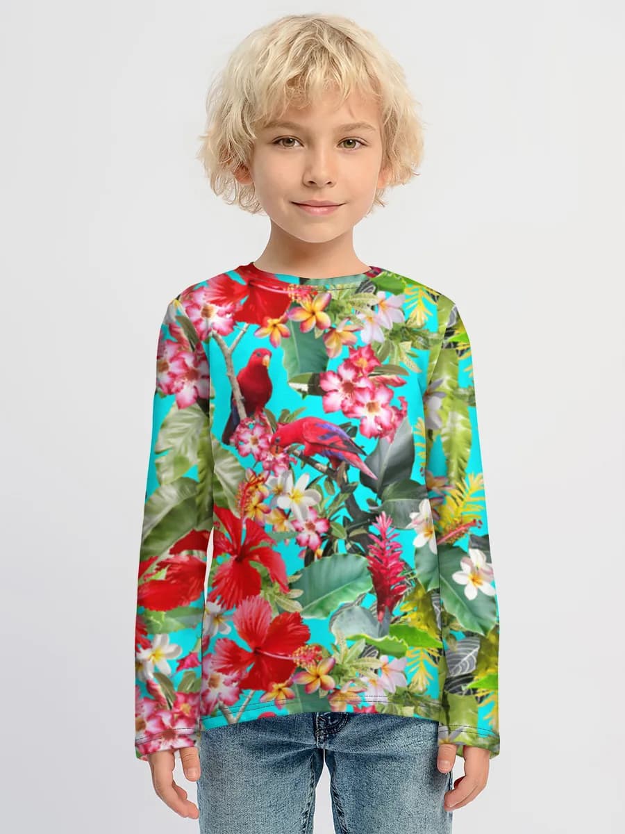 Children's cotton long sleeve shirt
