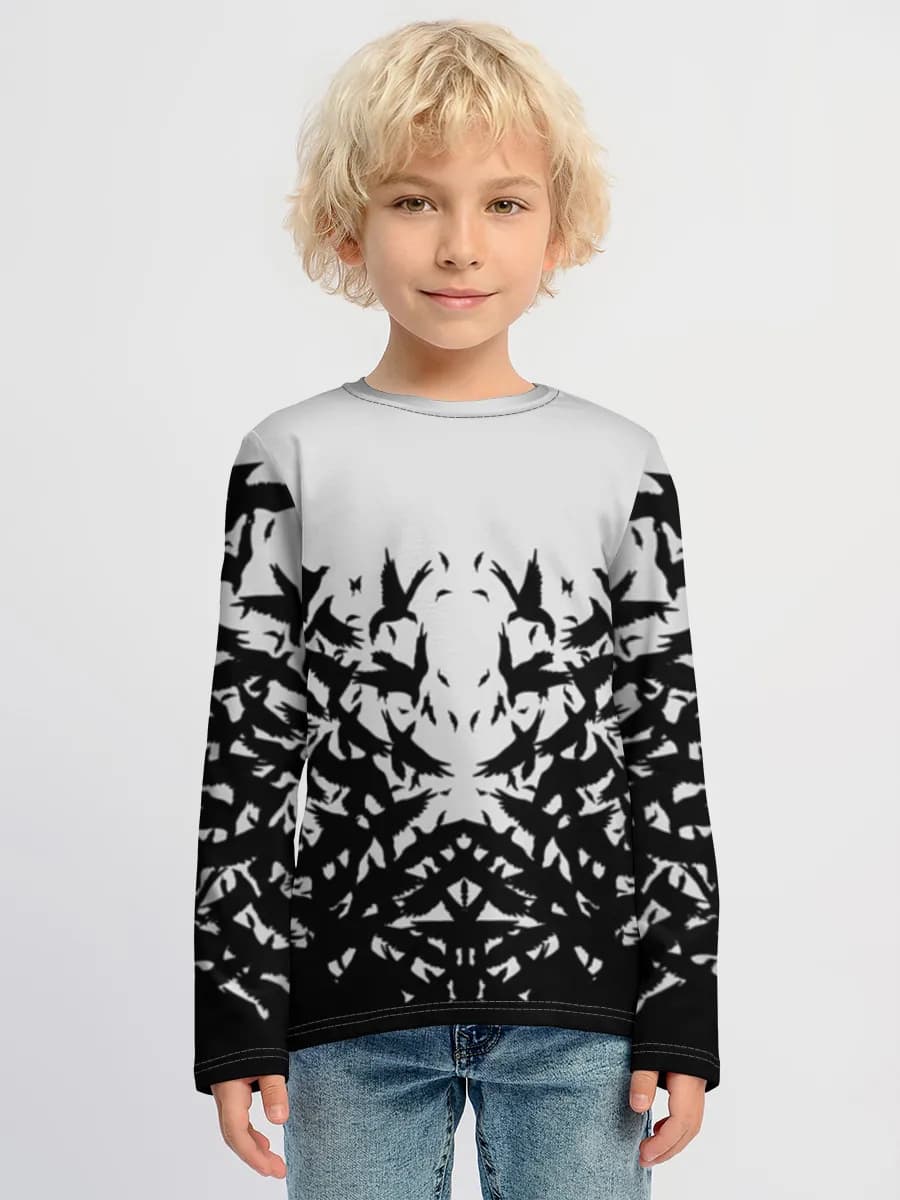 Children's cotton long sleeve shirt
