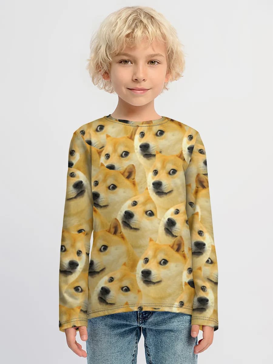 Children's cotton long sleeve shirt