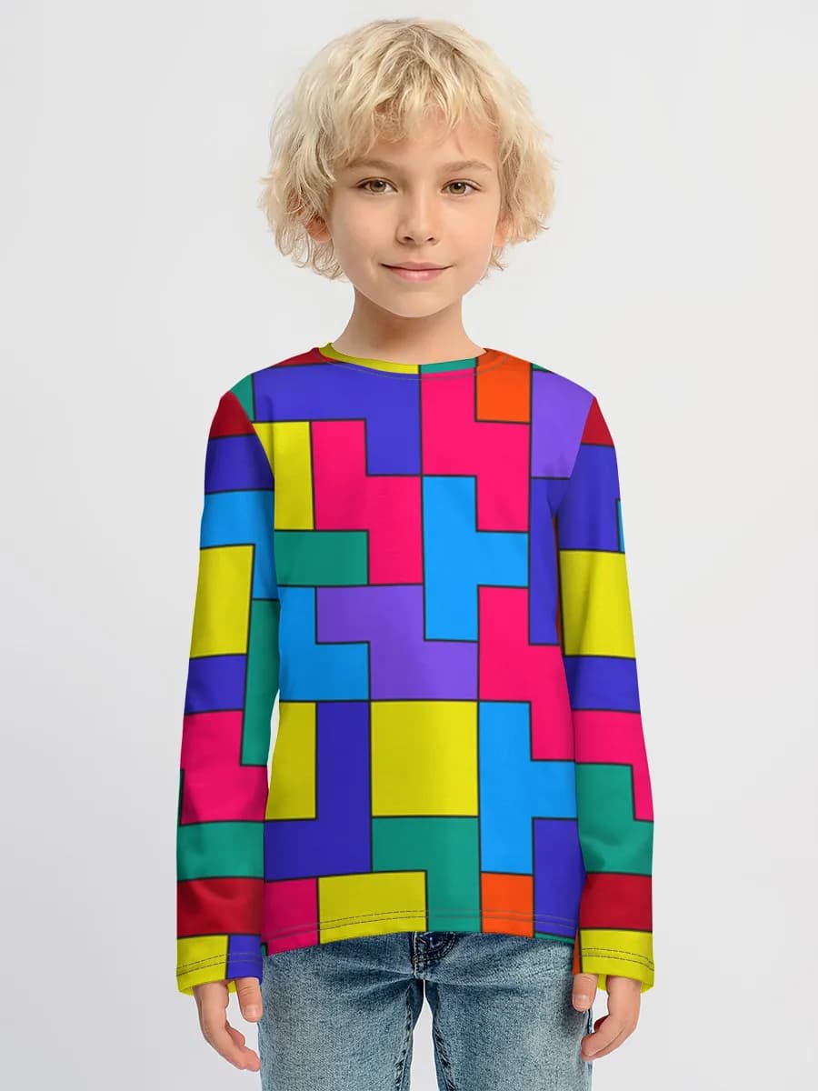 Children's cotton long sleeve shirt