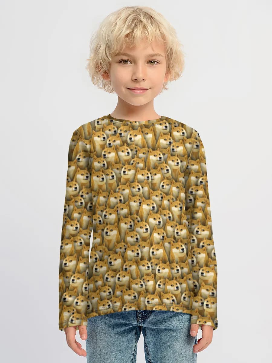 Children's cotton long sleeve shirt