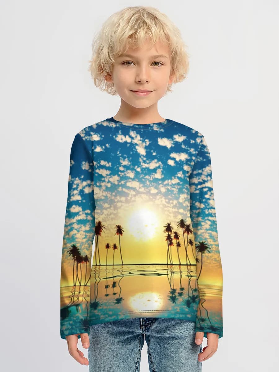 Palm Sunset Reflection