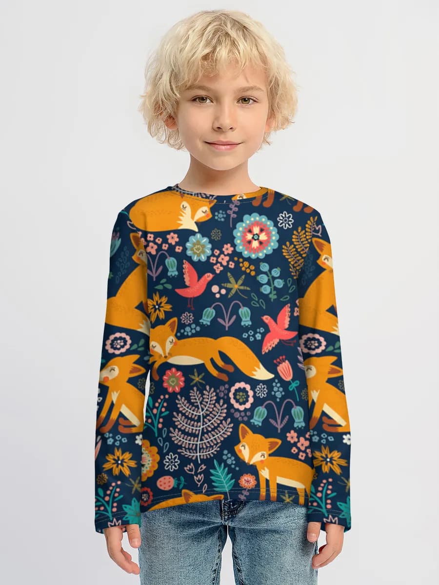 Children's cotton long sleeve shirt