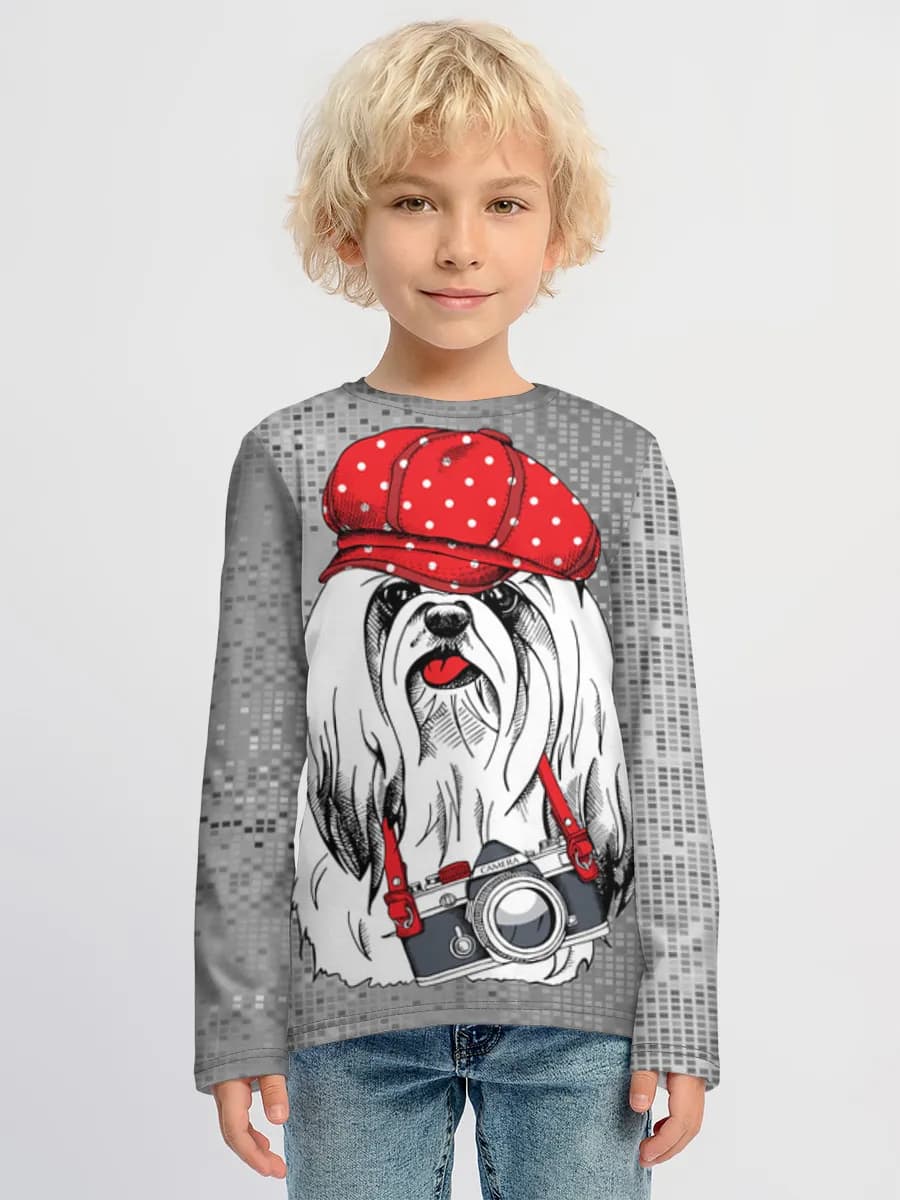 Children's cotton long sleeve shirt