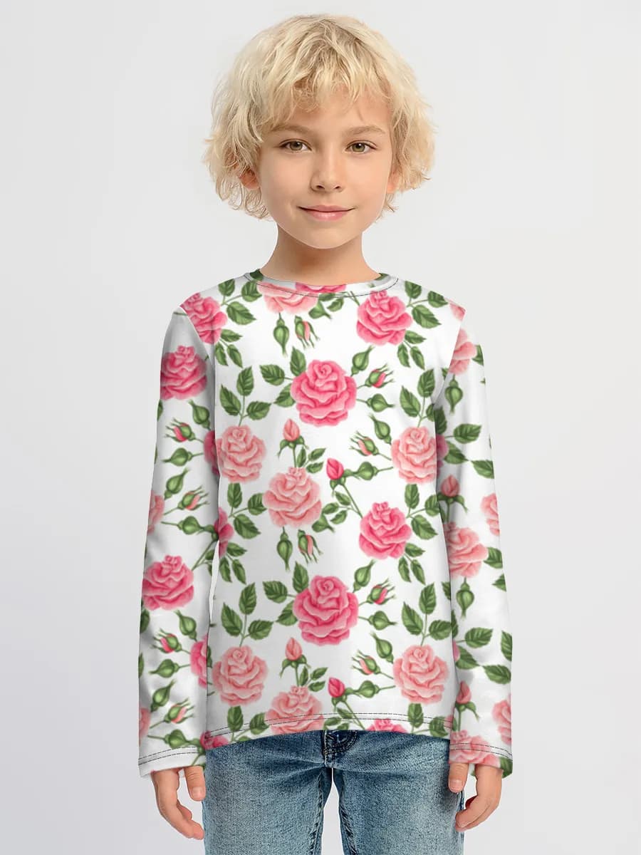 Children's cotton long sleeve shirt