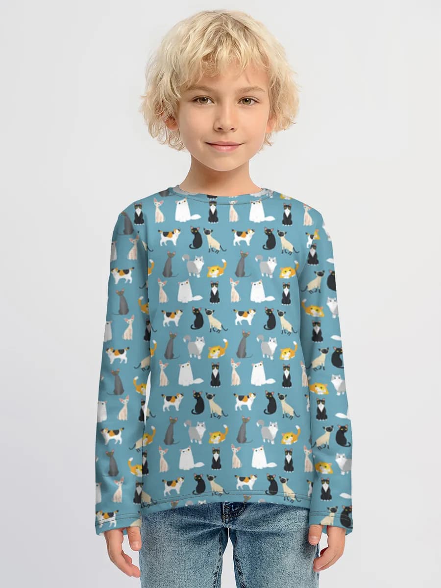Children's cotton long sleeve shirt