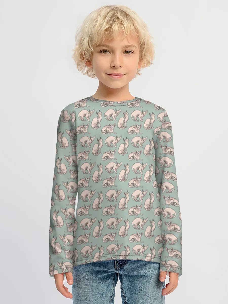 Children's cotton long sleeve shirt