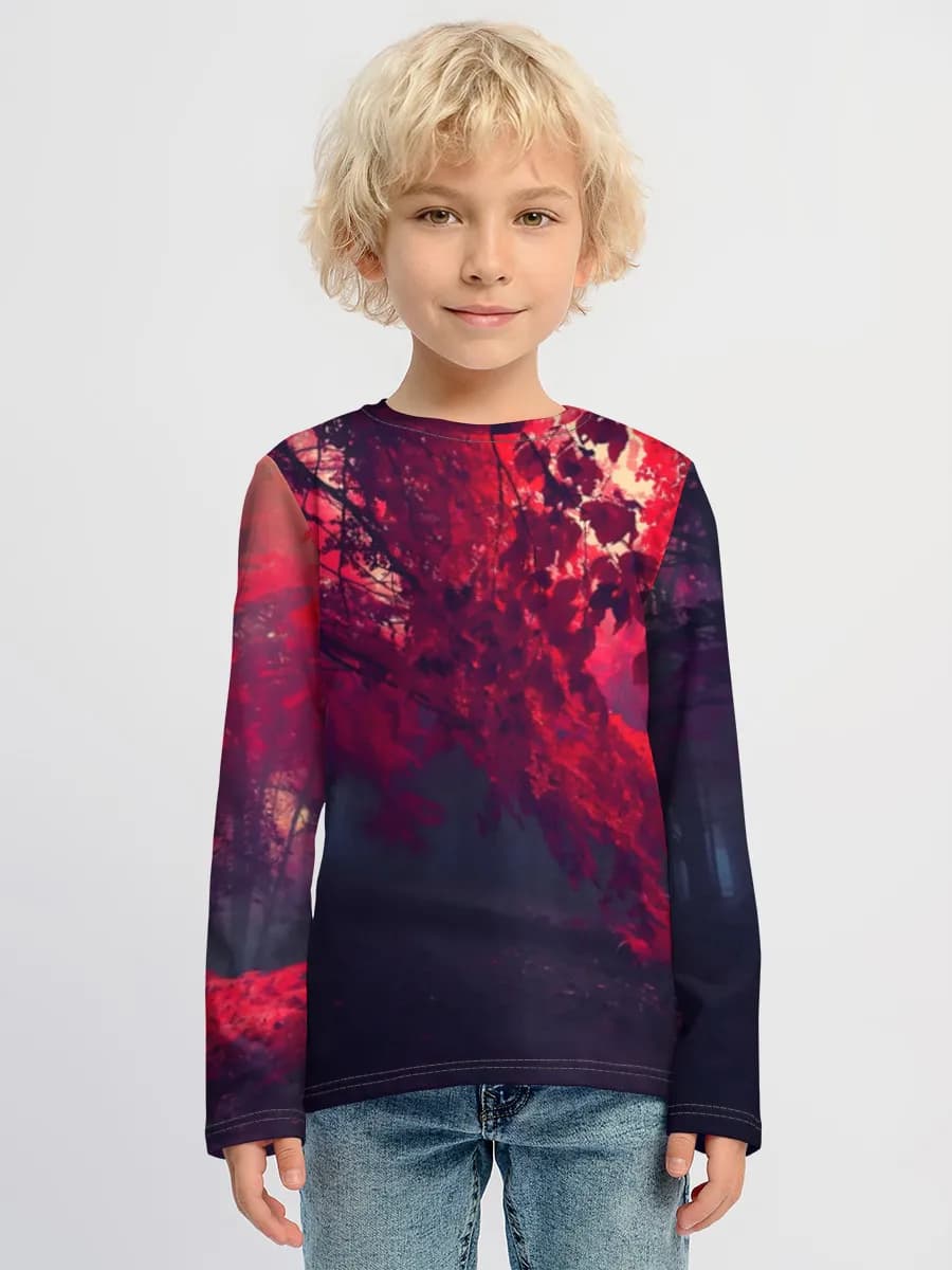 Children's cotton long sleeve shirt