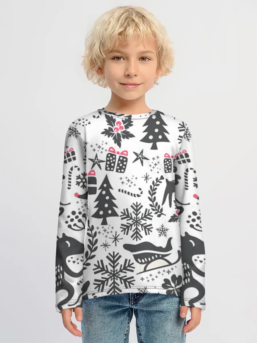 Children's cotton long sleeve shirt