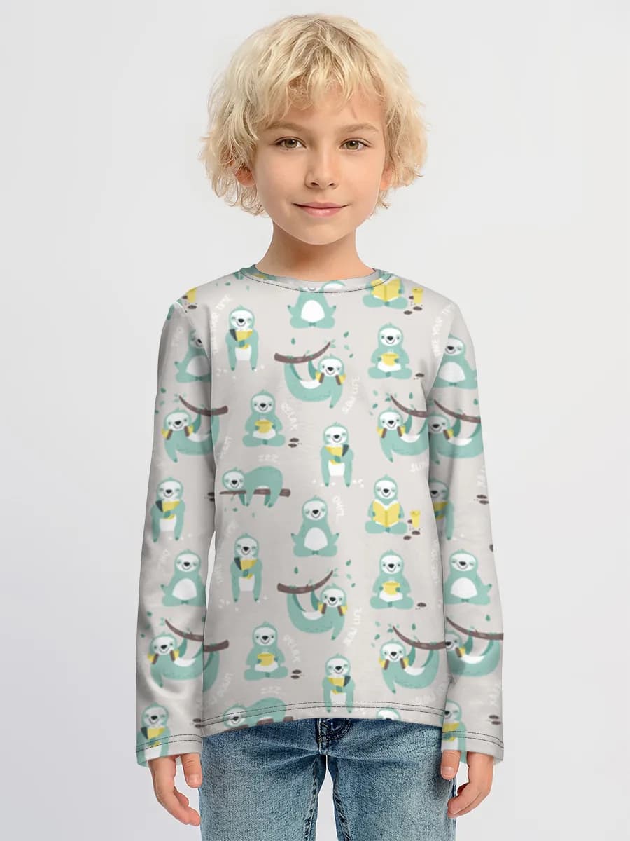 Children's cotton long sleeve shirt