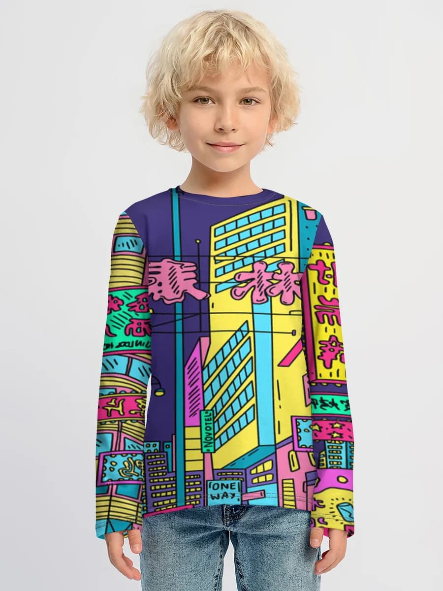 Children's cotton long sleeve shirt