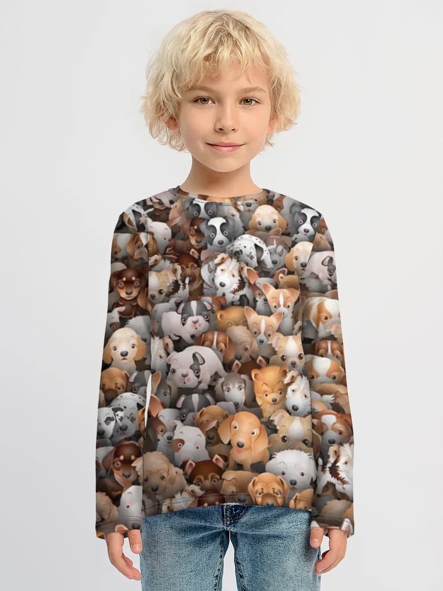 Children's cotton long sleeve shirt