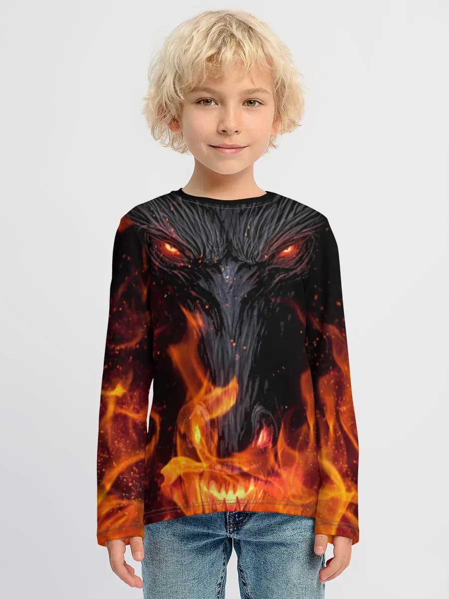 Children's cotton long sleeve shirt