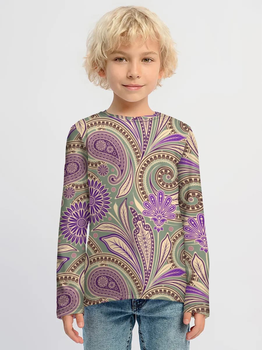 Children's cotton long sleeve shirt