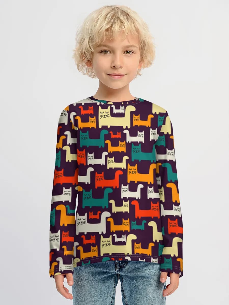 Children's cotton long sleeve shirt