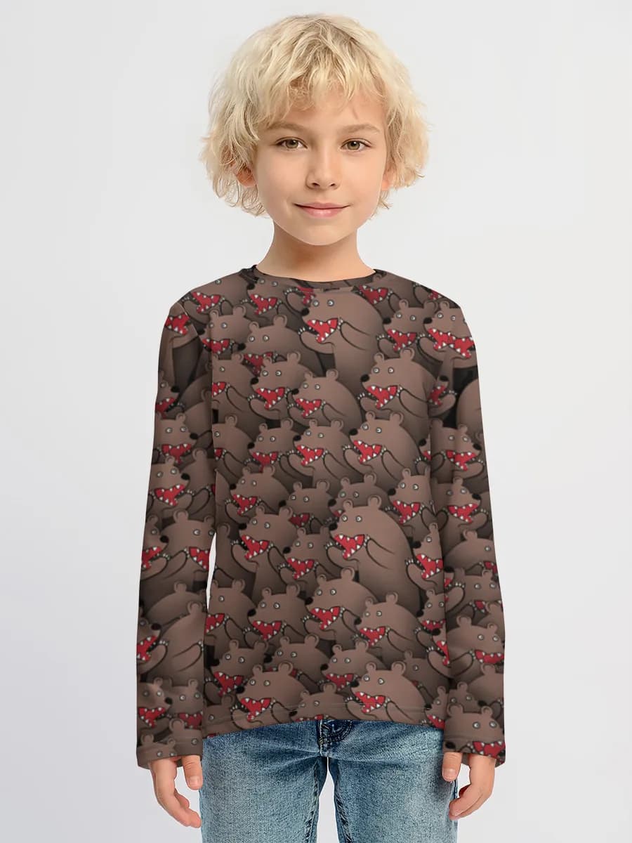 Children's cotton long sleeve shirt