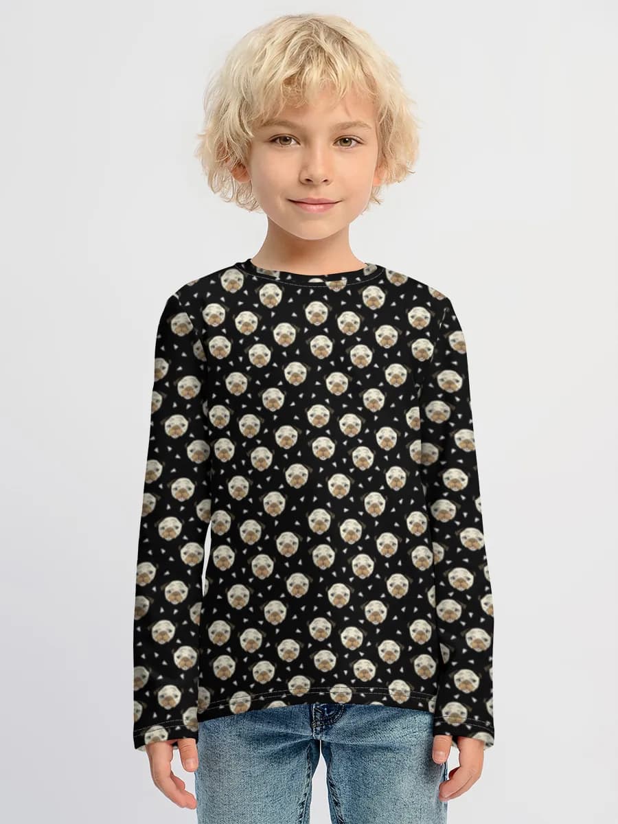 Children's cotton long sleeve shirt