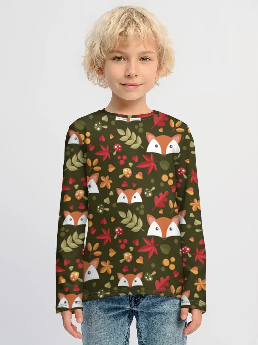 Children's cotton long sleeve shirt