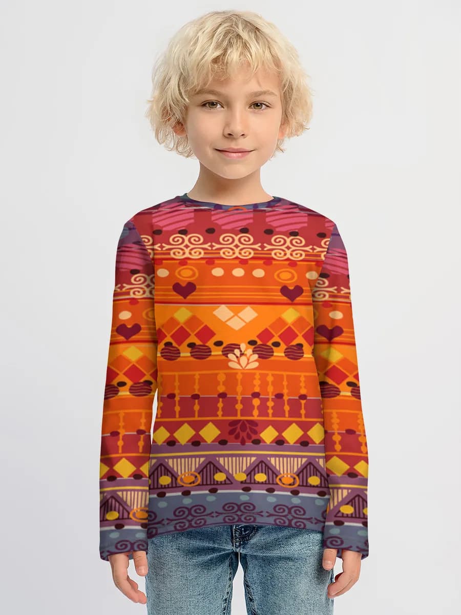 Children's cotton long sleeve shirt