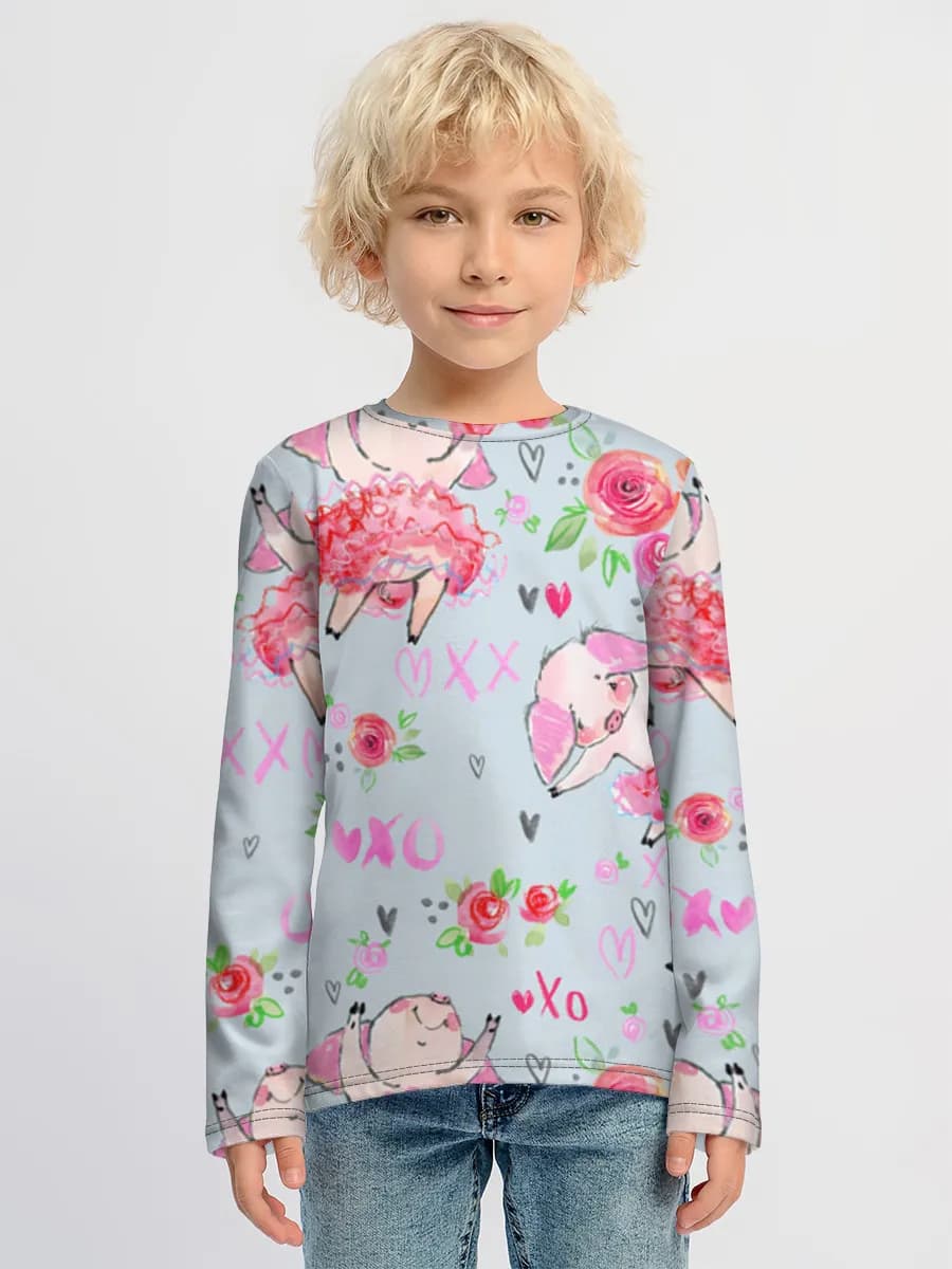 Children's cotton long sleeve shirt