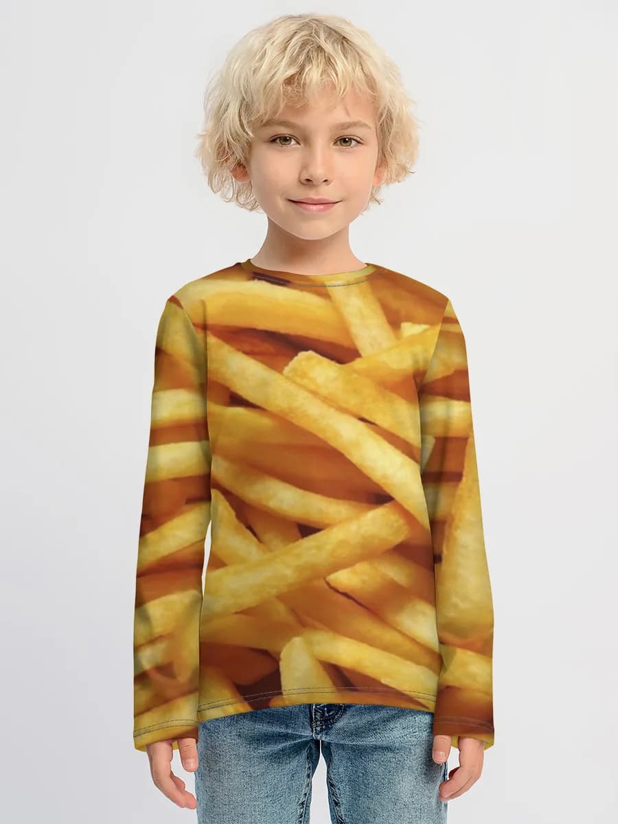 Children's cotton long sleeve shirt