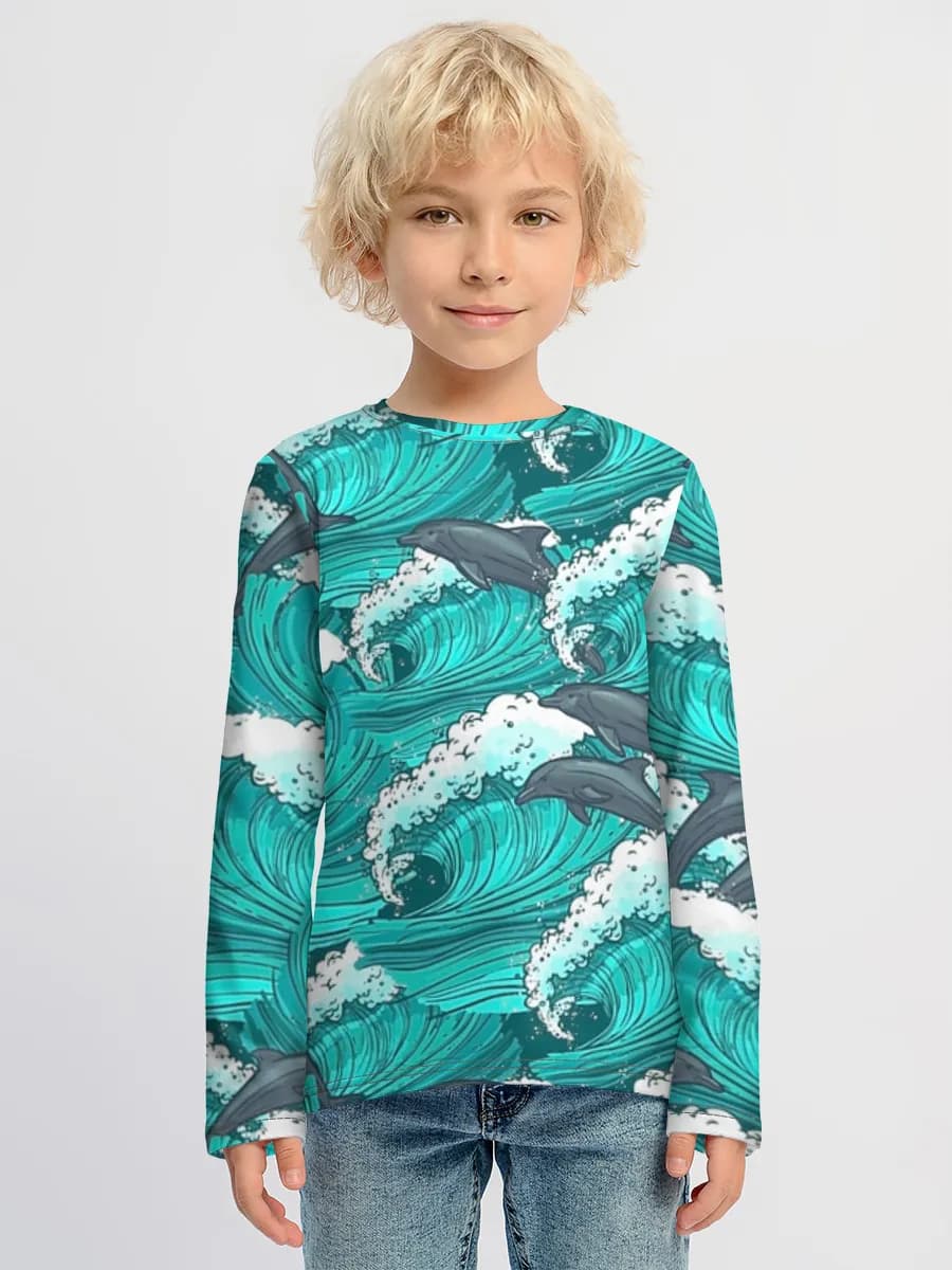 Children's cotton long sleeve shirt