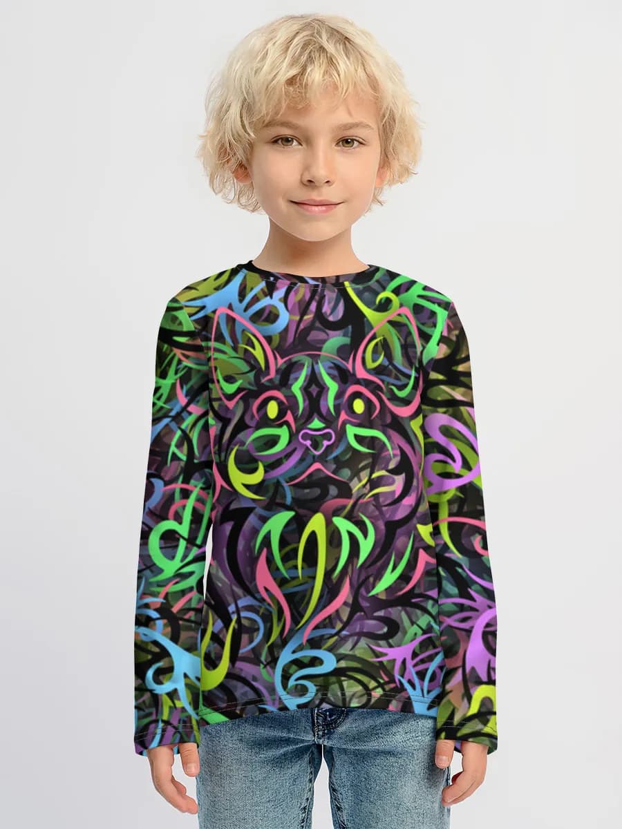 Children's cotton long sleeve shirt