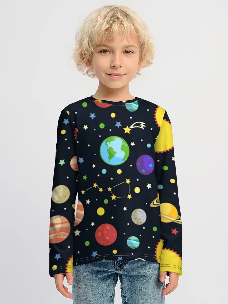 Children's cotton long sleeve shirt