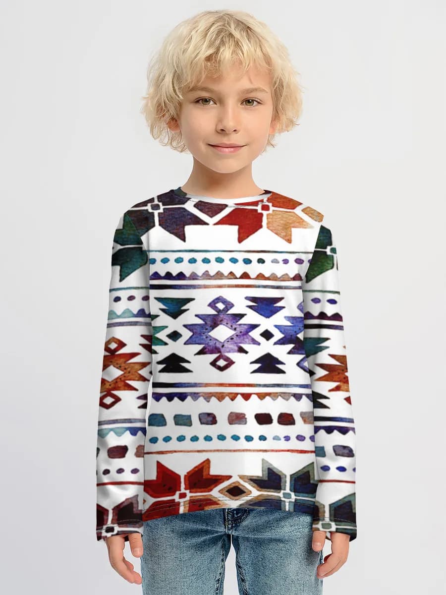 Children's cotton long sleeve shirt