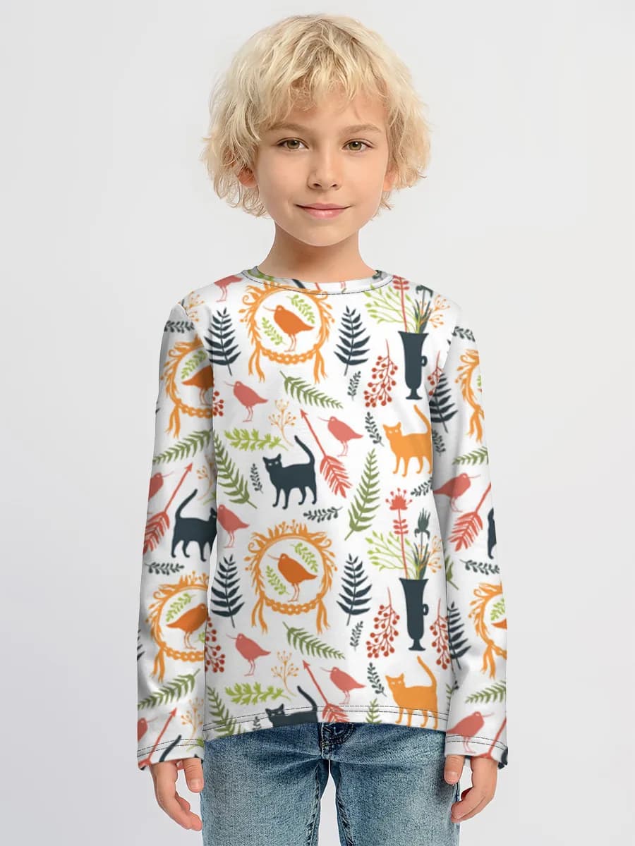 Children's cotton long sleeve shirt