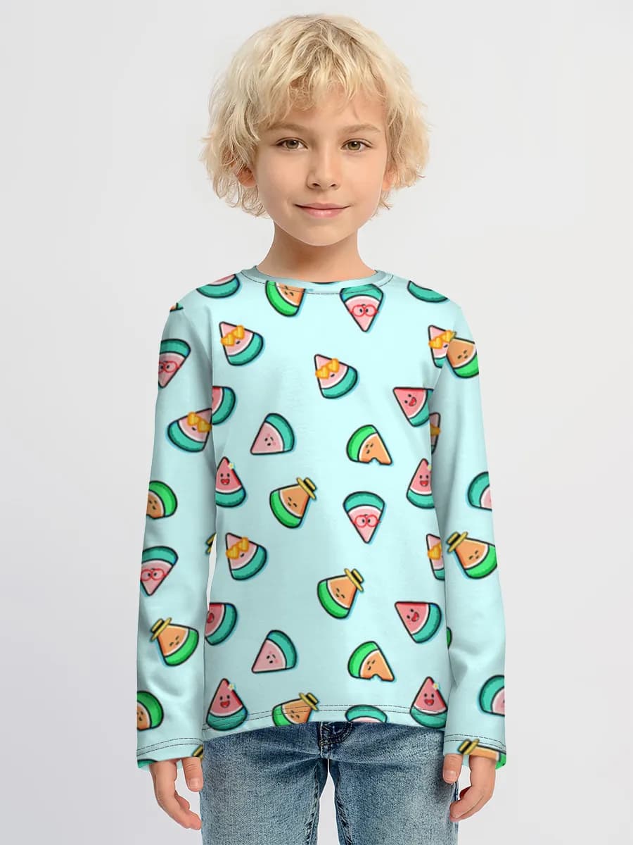 Children's cotton long sleeve shirt