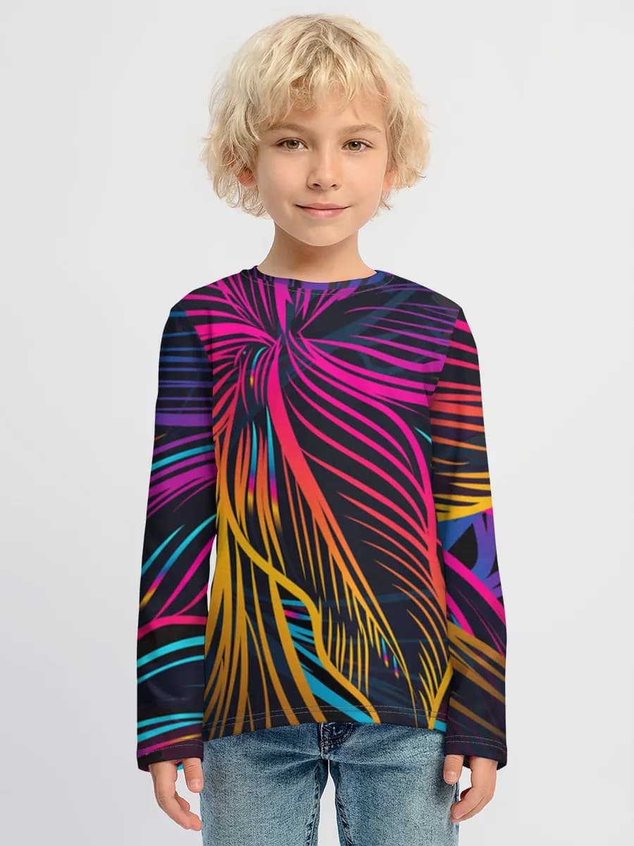 Neon Tropical Leaves