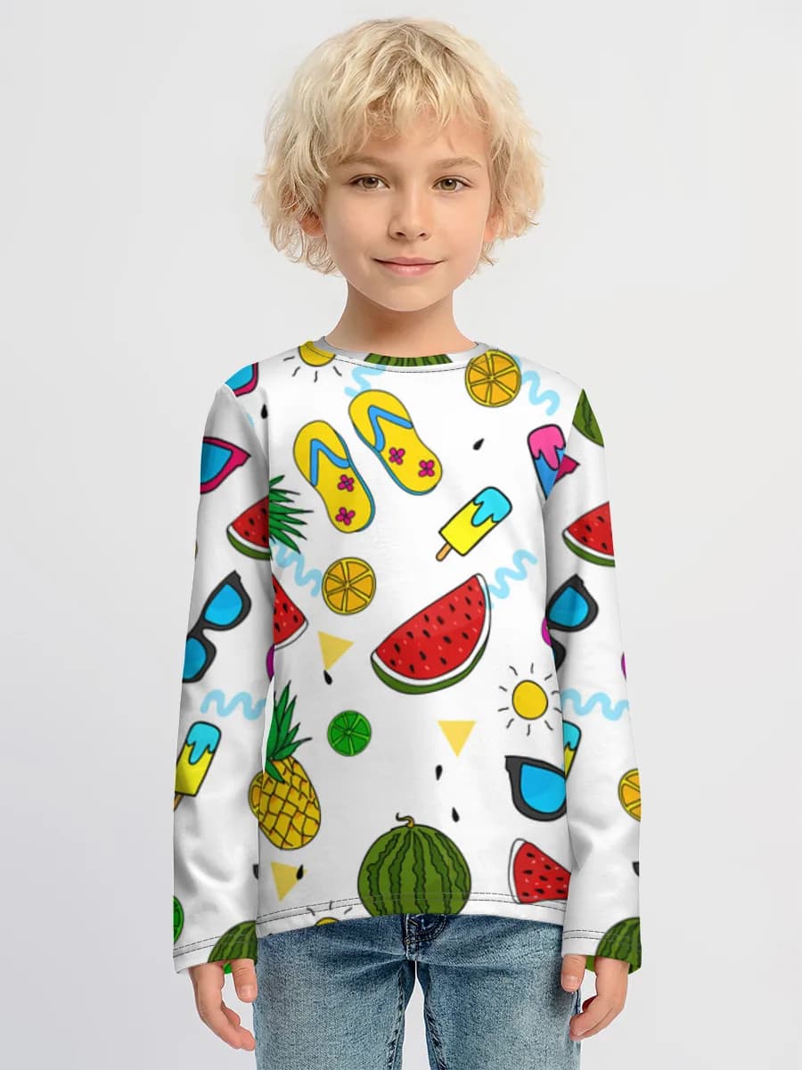 Children's cotton long sleeve shirt