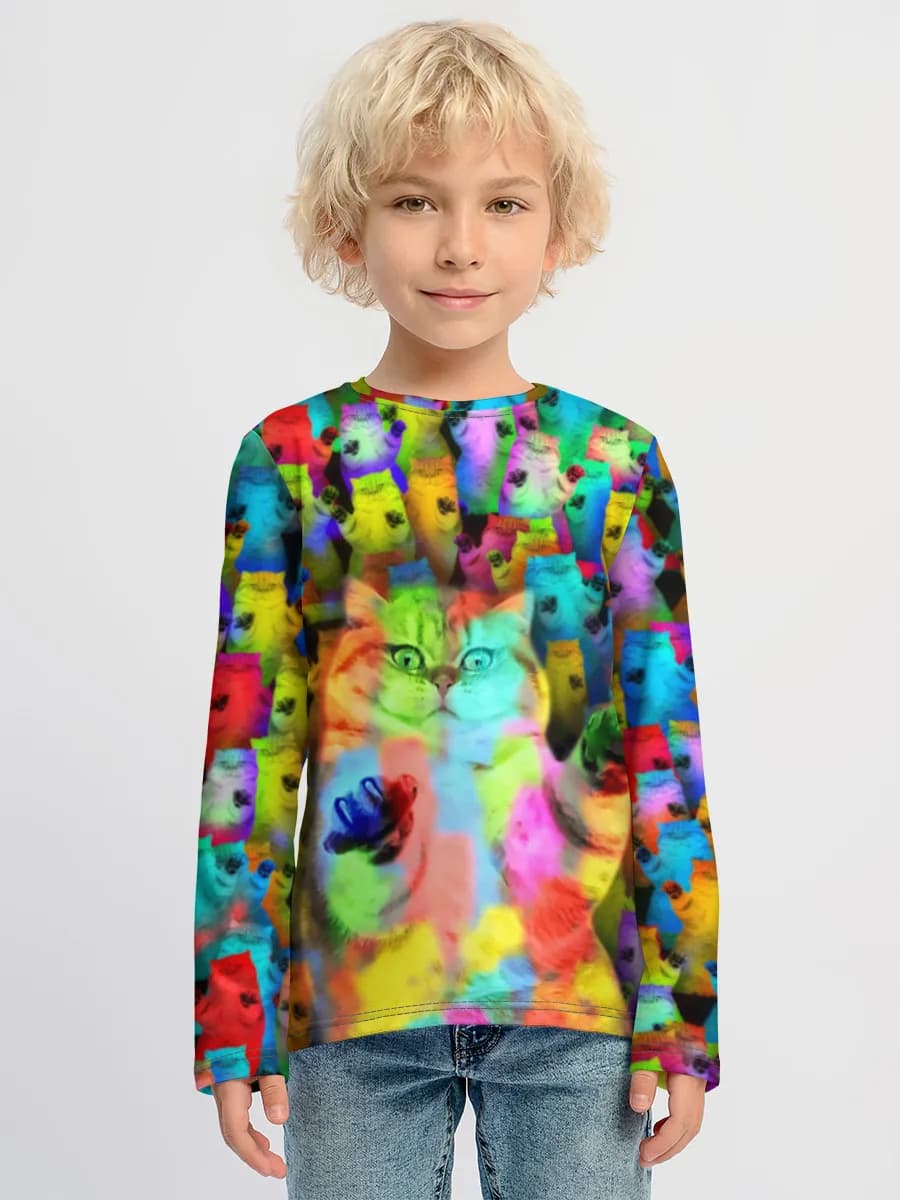 Children's cotton long sleeve shirt