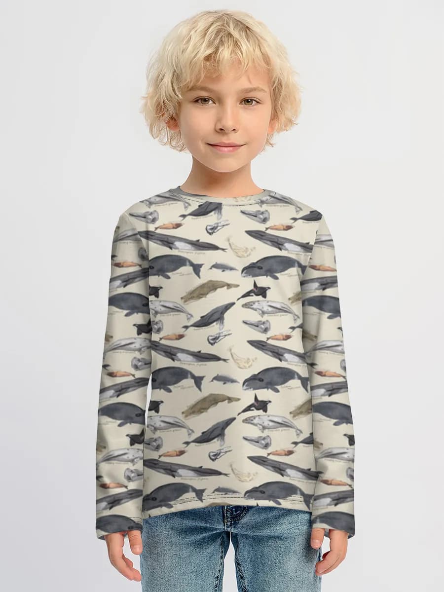 Children's cotton long sleeve shirt