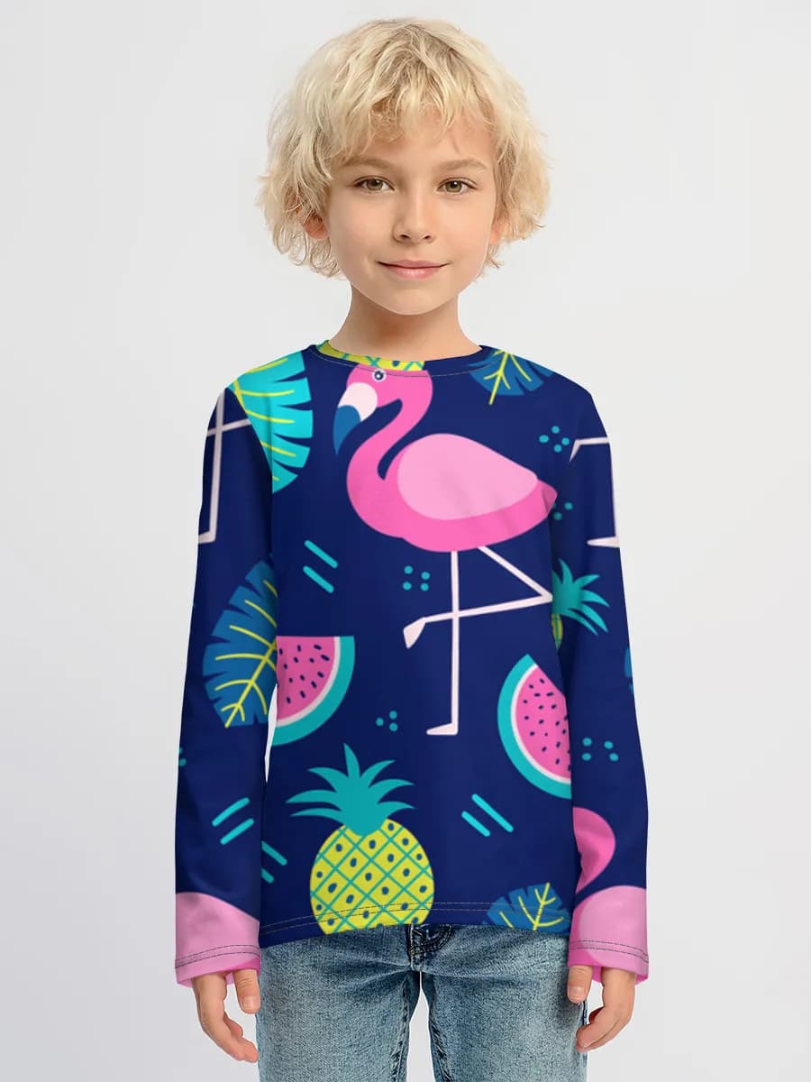 Children's cotton long sleeve shirt
