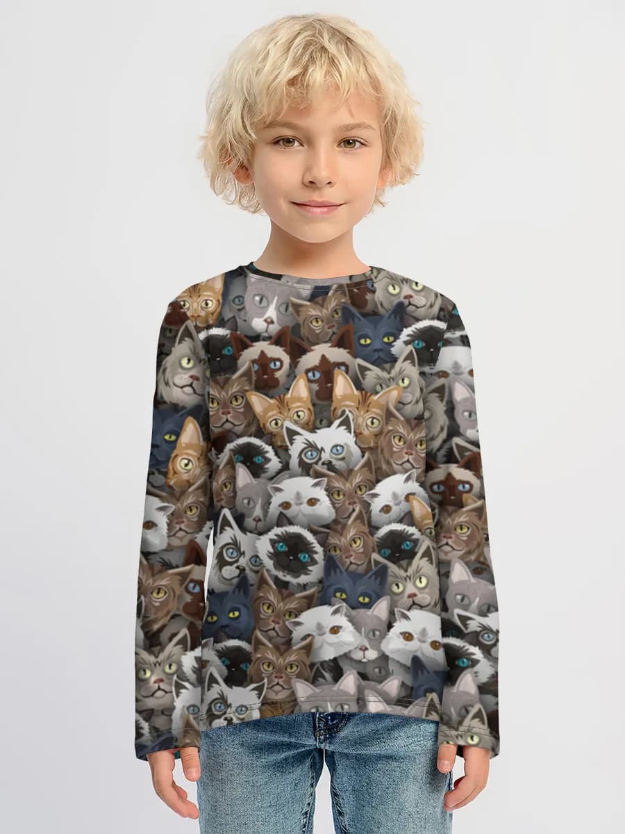 Children's cotton long sleeve shirt