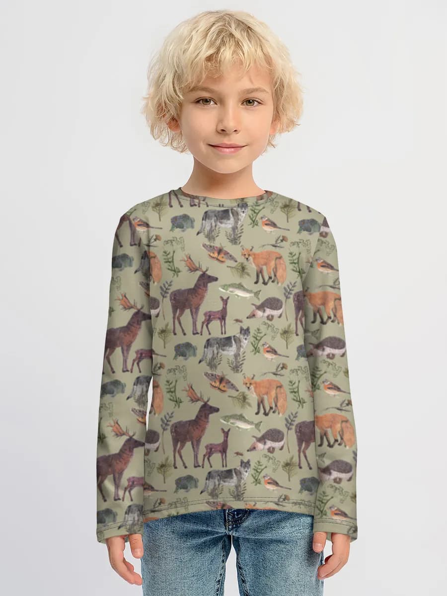 Children's cotton long sleeve shirt