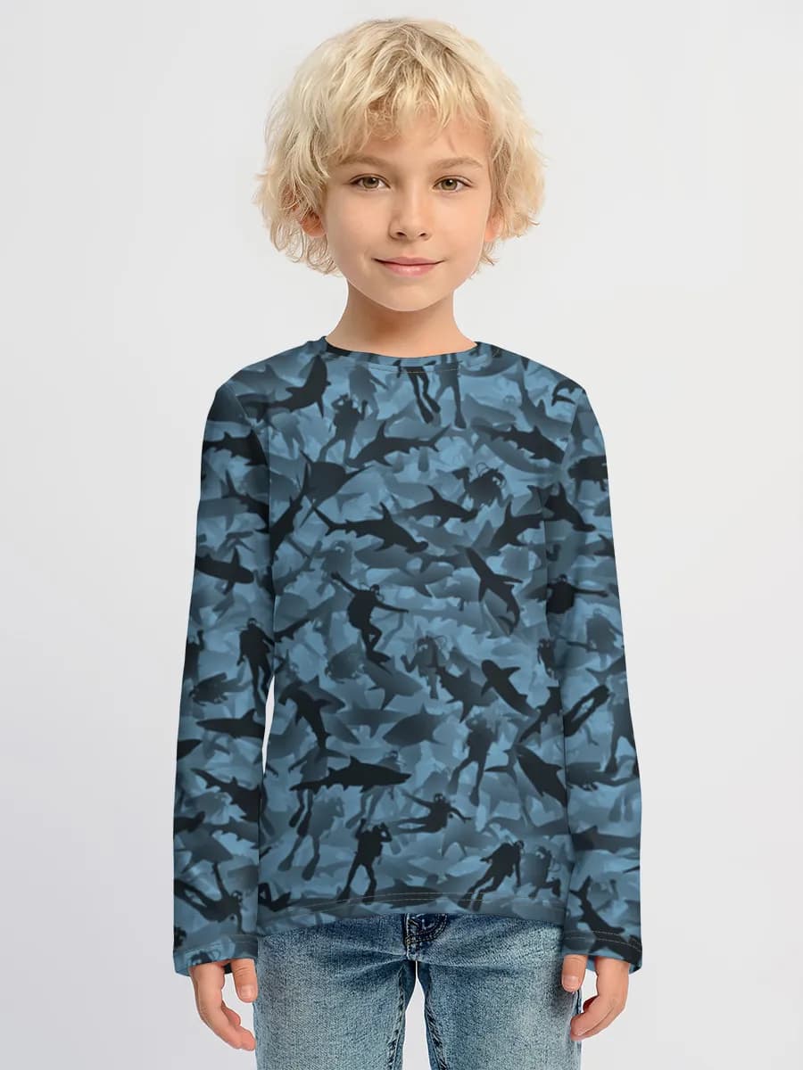 Children's cotton long sleeve shirt
