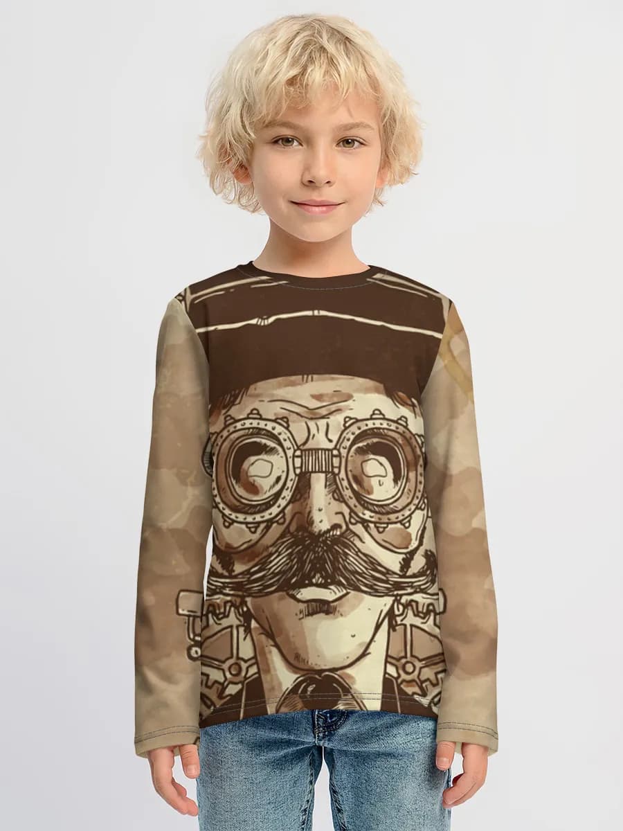 Children's cotton long sleeve shirt