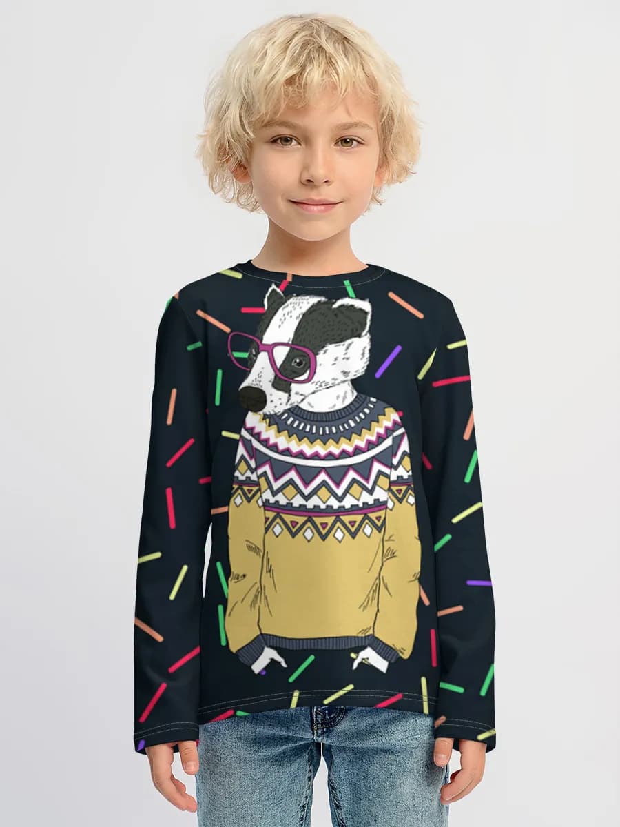 Children's cotton long sleeve shirt
