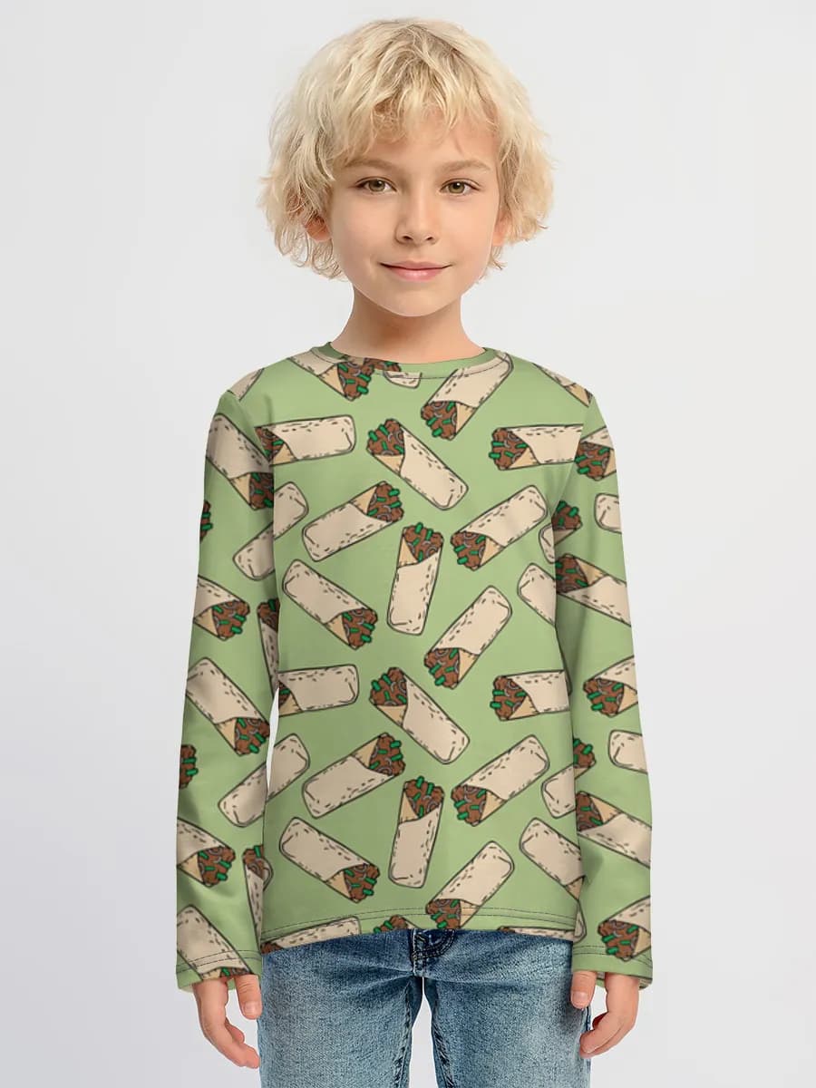 Children's cotton long sleeve shirt