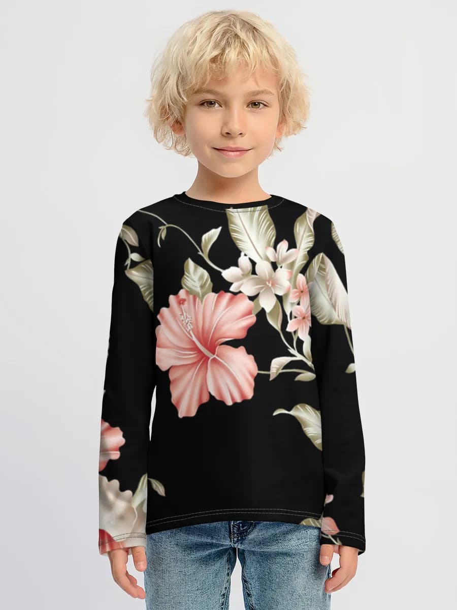 Children's cotton long sleeve shirt