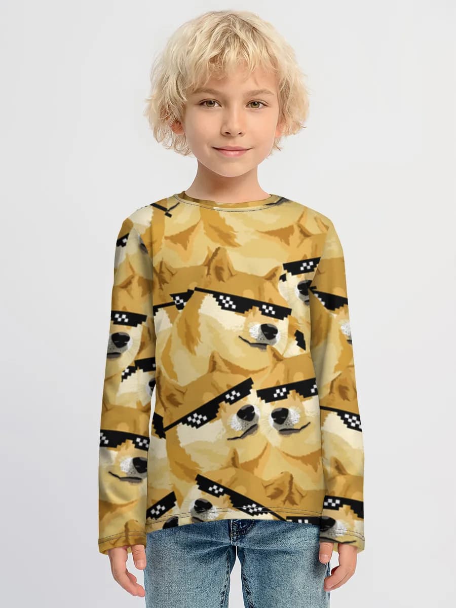 Children's cotton long sleeve shirt