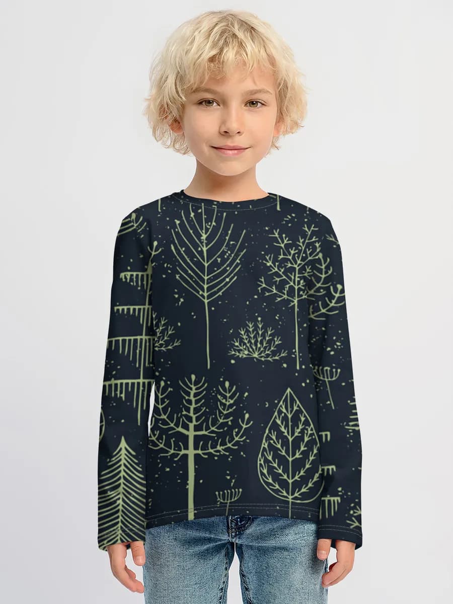 Children's cotton long sleeve shirt